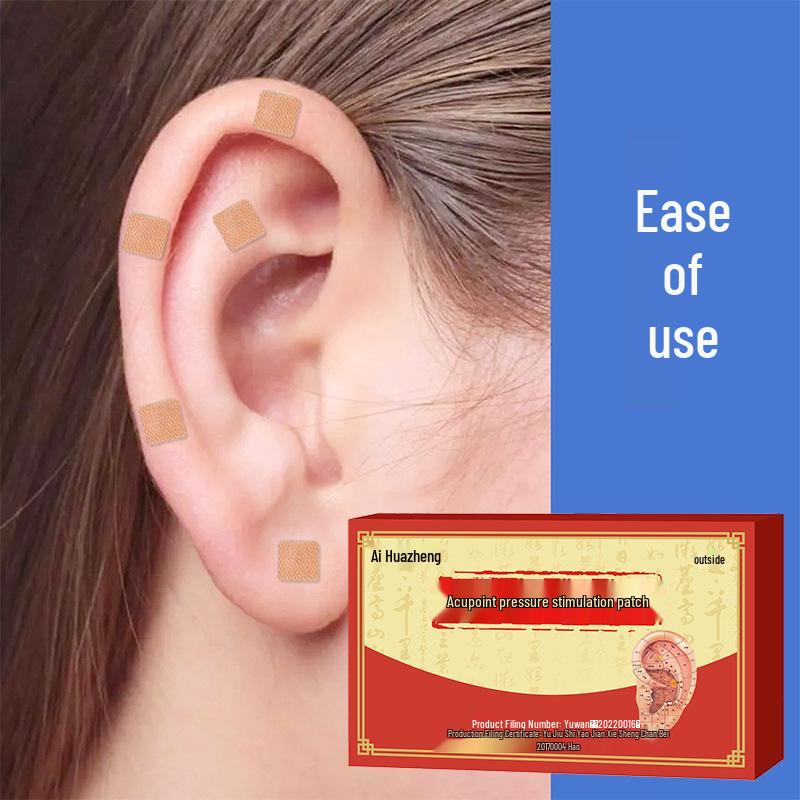 Magnetischer Ohr-Akupunkturpunkt-Druckpflaster - Traditionelles Chinesisches Medizinpflaster mit Ohr-Modell und stimulierendem Kügelchen