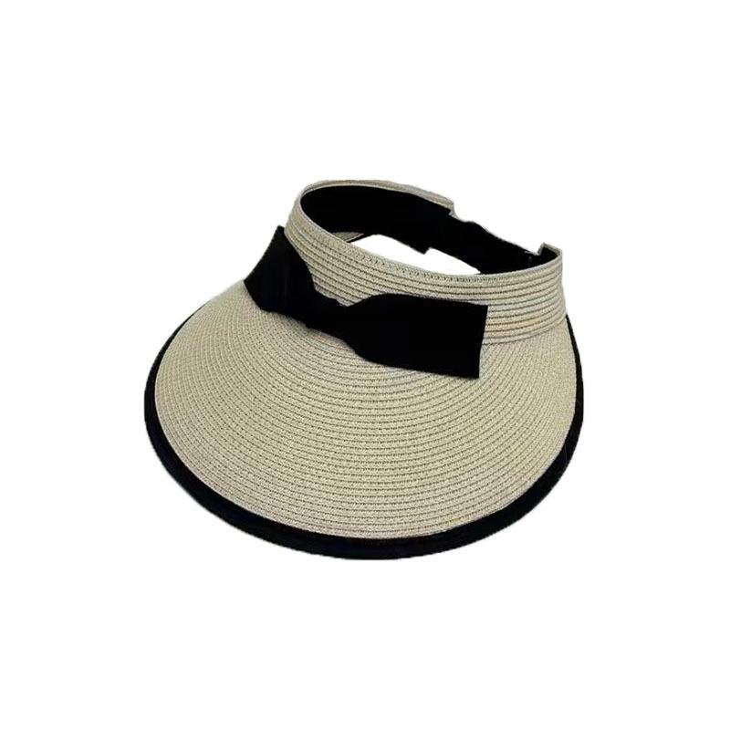 Straw Duck Tongue Empty Top Hat Children Cycling Beach Sunscreen Sunshade Headband Sun Hat Straw Hat Summer Face Cover