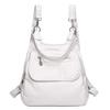 Damen Handtasche mit großer Kapazität aus gewaschenem weichem Leder, Umhängetasche, koreanischer Stil, vielseitiger Rucksack