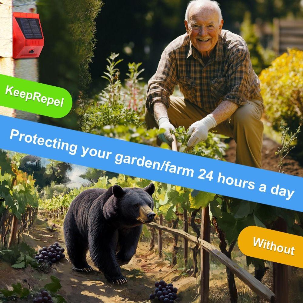 Rechargeable Solar Lamps Multifunctional Security Alarm Siren Solar Alarm  Field Security