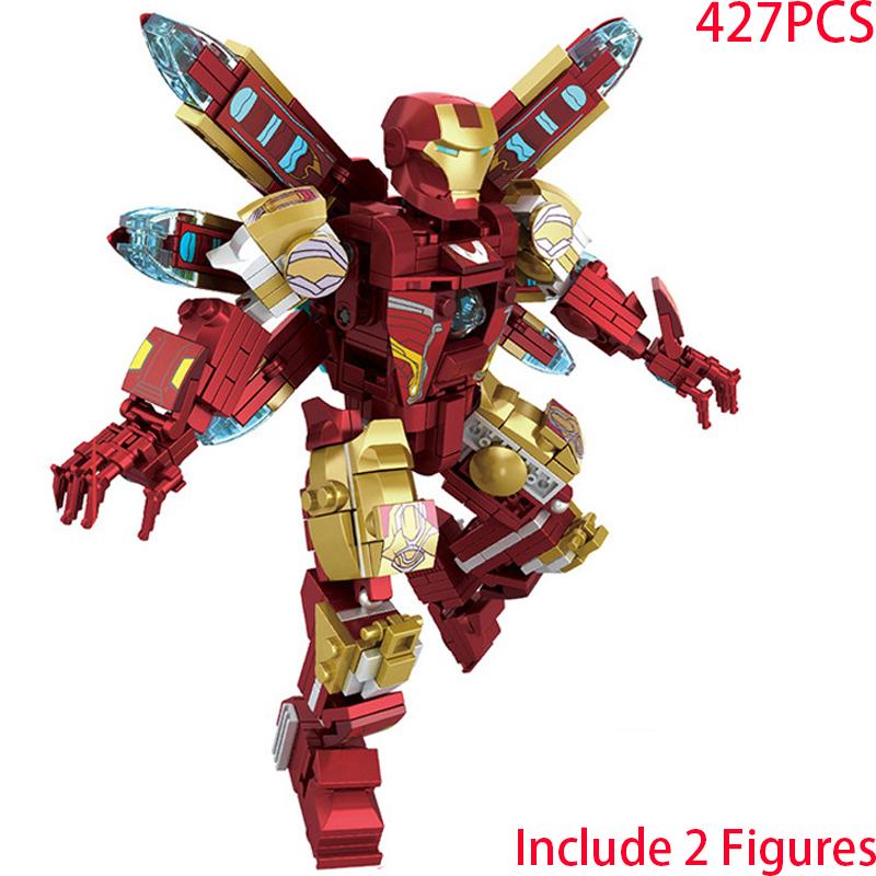Superheroes Avengers Iron Man Hulkbuster Steel Mecha Action Figures Building Blocks Classic Movie Model Bricks Toys For Kid Gift