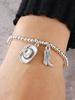 1 Pc Vintage Western Cowboy Hat, Boots Pendant Beads Bracelet,