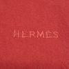 HERMES cashmere/wool fringe Scarf OrangeUsed