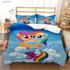 My Little Pony Cartone Animato Copripiumino per Tutte le Stagioni Piumone Set Biancheria da Letto Coperta Trapuntata Morbida e Federe Singolo/Matrimoniale/Queen/King