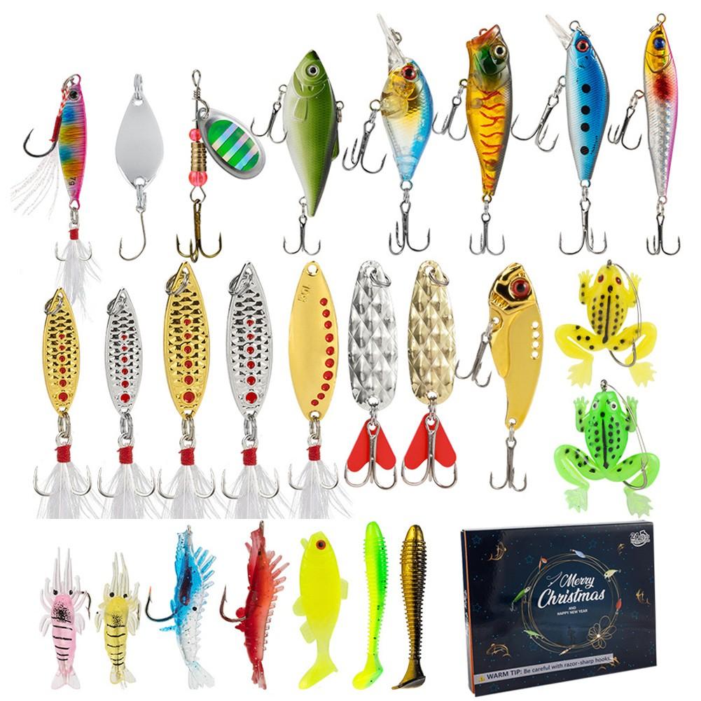 24 Days Fishing Christmas Gifts Fishing Lure Advent