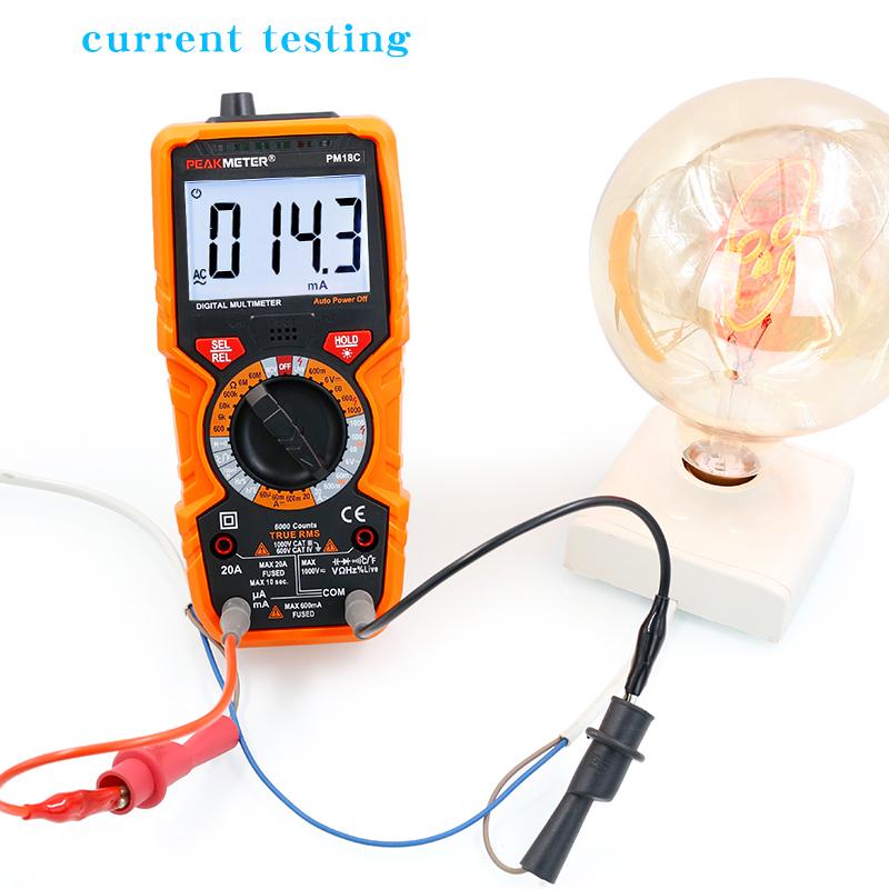 PEAKMETER PM18C Electrician Multimeter, High Precision Digital Intelligent Anti-Burn Household Multimeter