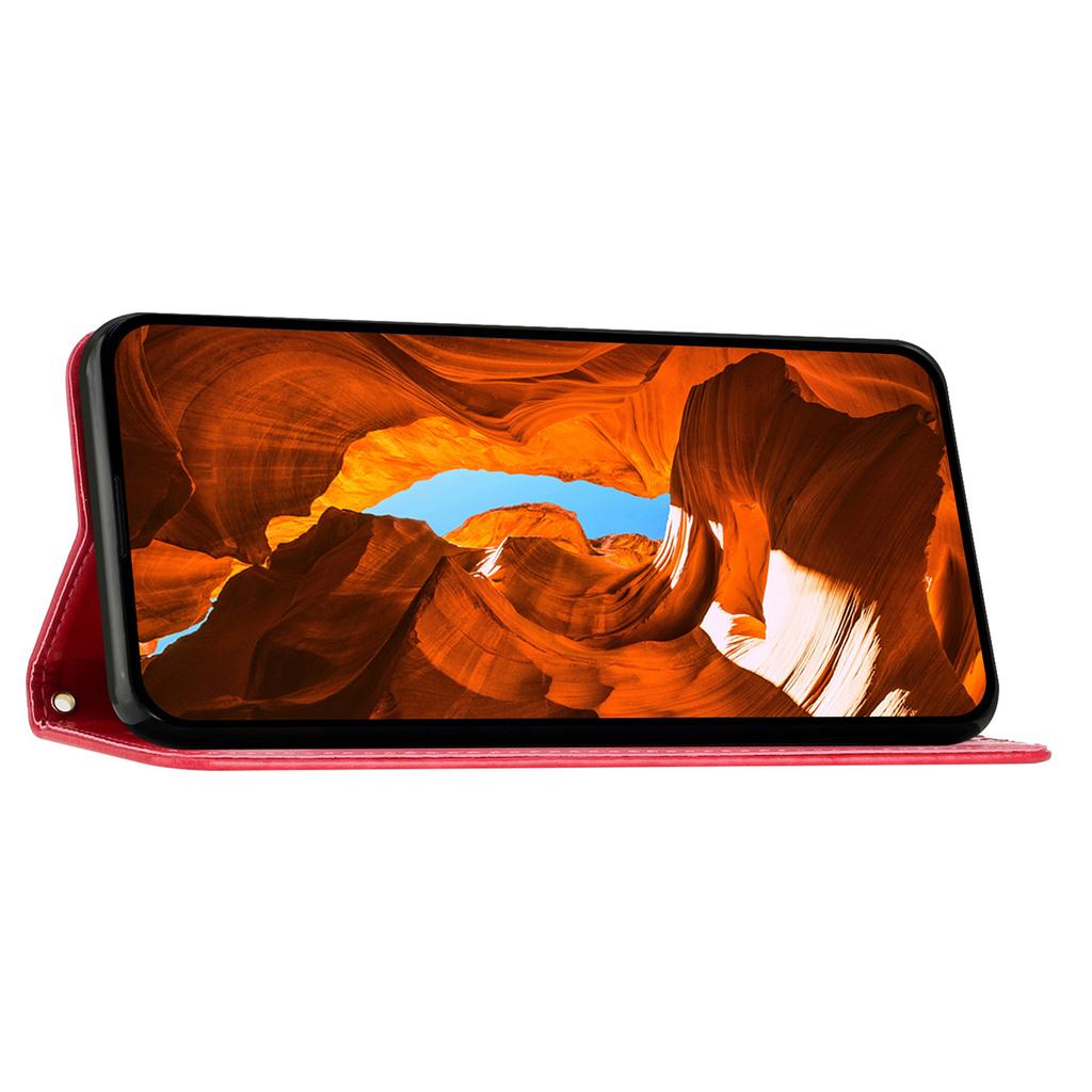 Dla Honor 400 5G (Światowy) Skórzane etui portfelowe z wytłoczonym motylem i kwiatem, pokrowiec na telefon ze smyczą