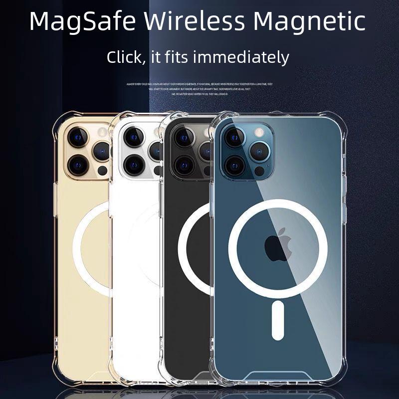"Transparent MagSafe Magnetic Case for iPhone 12-16, 13 Animation, 14 Pro & 15 Acrylic"