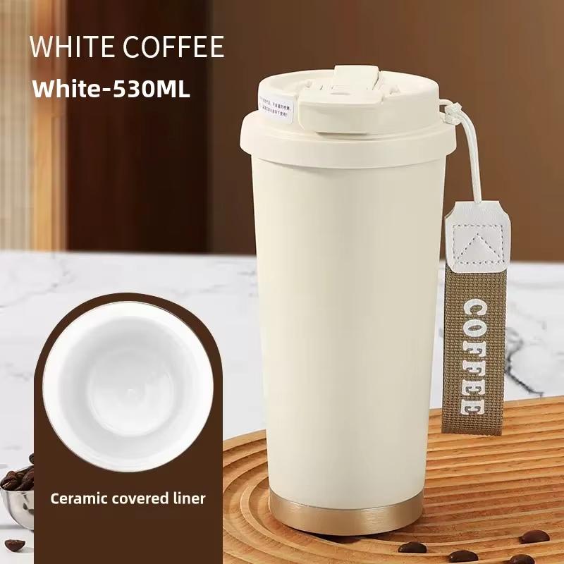 High-Value Women's 316 Stainless Steel Insulated Coffee Cup, Portable Car Large Capacity Water Bottle,Casual Style