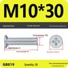 GB819 Zinc-Plated Carbon Steel Phillips Countersunk Screws: M2-M10