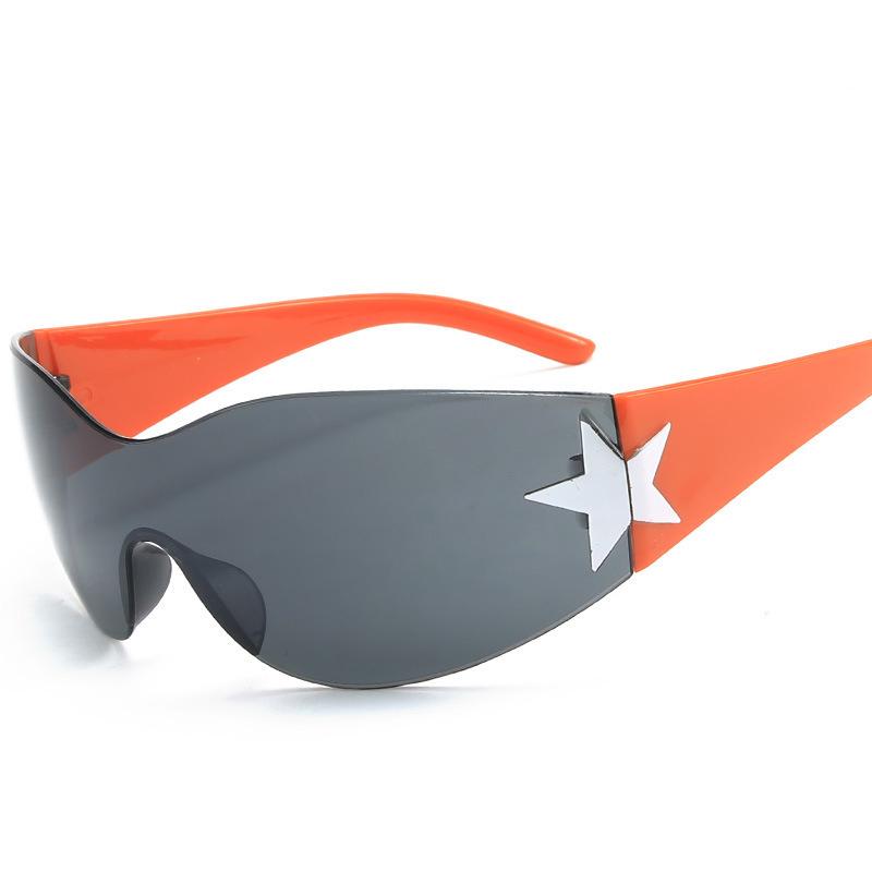 Spicy Y2K Millennial Star-Shaped Sports Sunglasses - Futuristic European & American Style