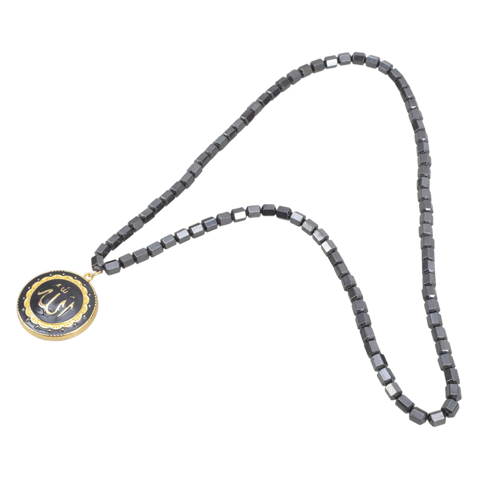 

Женское ожерелье из натурального камня Терагерц, круглая подвеска, минималистичная цепочка-кабель, ожерелье-свитер для повседневной носки чёрный