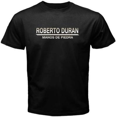 New Roberto Duran Manos De Piedra Boxing Legend Men's Black T-Shirt Size S-3XL