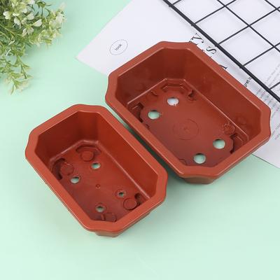 1Pc Bonsai Töpfe Vintage Kunststoff Bonsai Pflanzen Wachsen Topf Rechteckigen Blumentopf