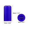 X AUTOHAUX 5pcs 8mm 0.31" Silicone Hose Cap Intake Vacuum Hose Tube End Plug Car Blue