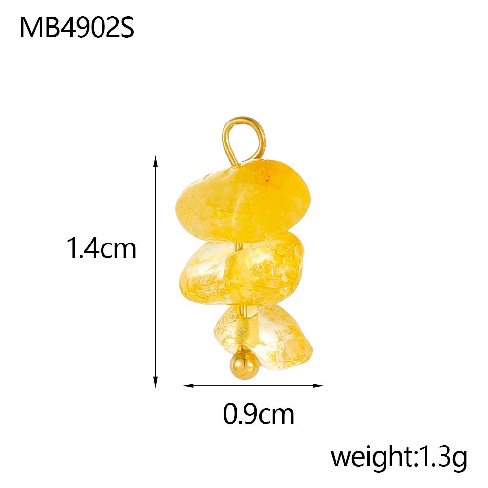 CARLIDANA Rainbow Color Beaded Charm Natural Stone Pendant Beads with Nine Needle Pin for Necklace Earrings DIY Jewelry Making