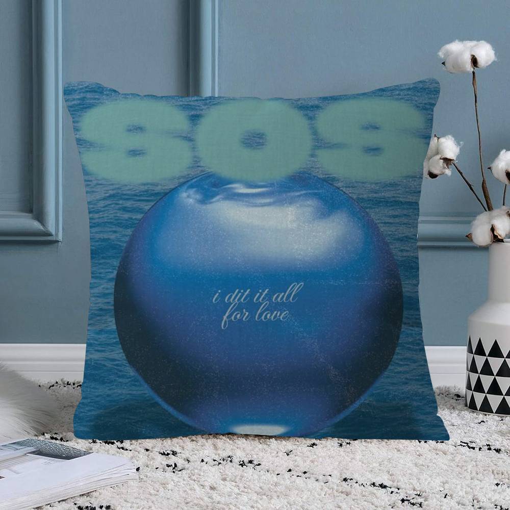 New Music Album SZA Sos Cushion Cover Decorative Pillow Sofa Home Decor Case Pillow Cases