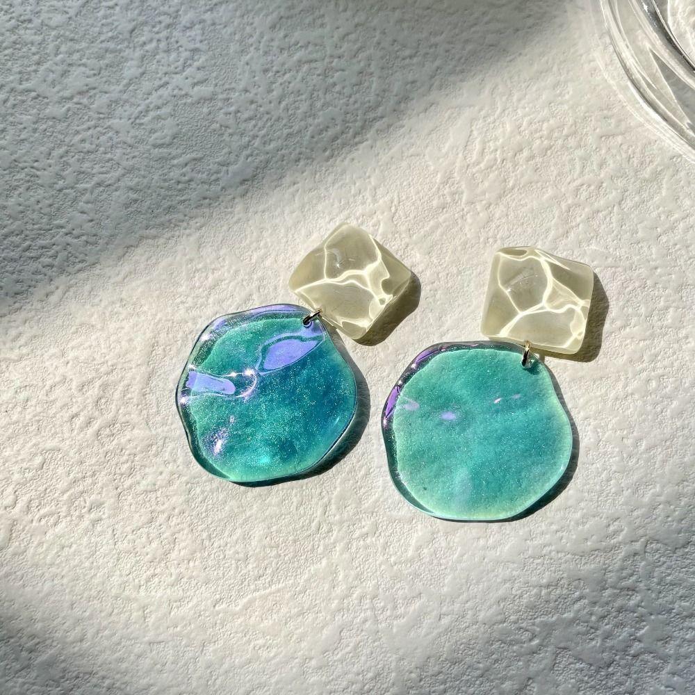 Crystal Clear Drops Earrings Acrylic Stud Earrings Chic Geometric Pendant Earrings Women's Jewelry