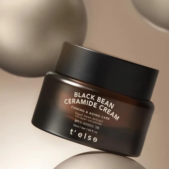 TL s Black Bean Ceramide Cream 50ml (+2 Hyaluronic Acid Packs+10ml Cream)