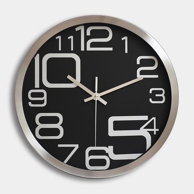 Metall Edelstahl Leise Wanduhr, Kreative und Modische Wohnzimmer Aluminium Wanduhr