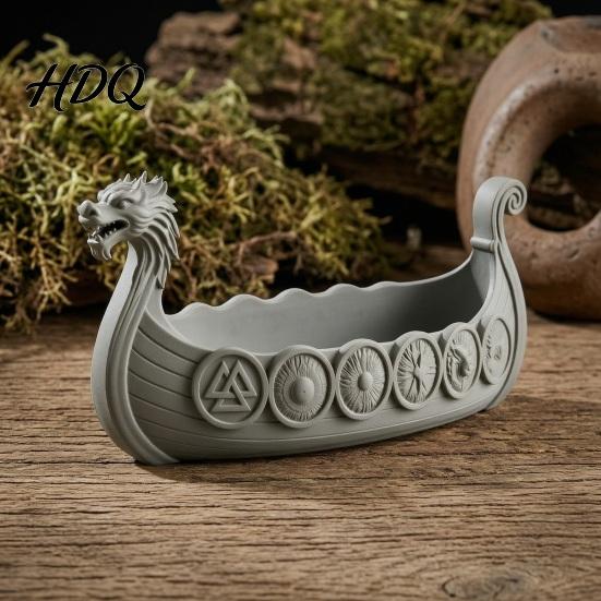 Artistic Key Bowl for Porch Resin Dragon Boat Storage Case Decorative Space Saving Desktop Functional Art Decor Organizer Matte Finish Sculpture