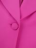 AOMEI Women Hot Pink Tailored Blazer Long Sleeve Lapel Slim Fit Career Office Workwear Business Casual