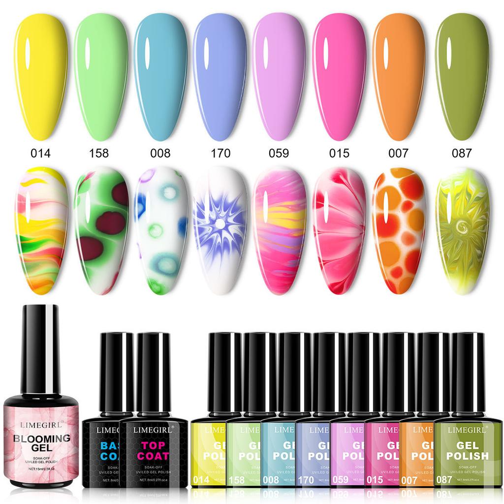 Nail Art Sponge Stamp Set Solid Color Potting Gel Gradient Blush Painting Polish DIY Tool