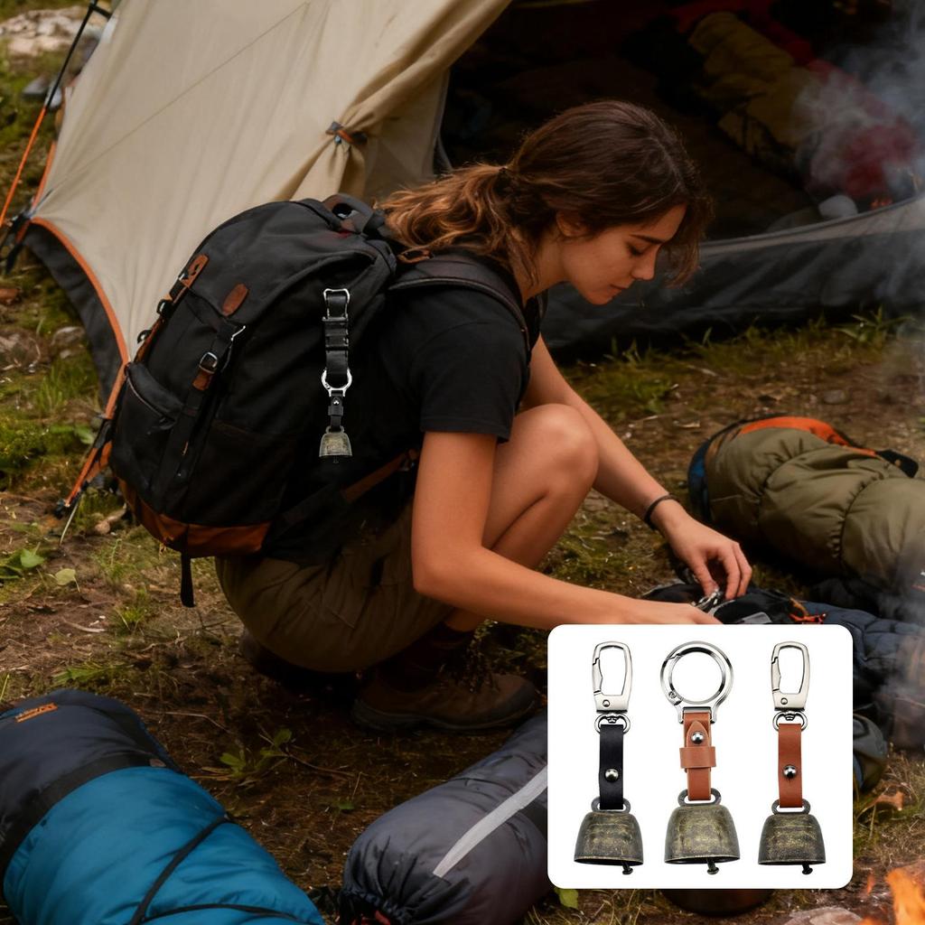 Horn To Scare Bears Mini Loud Safety Alarm Dog Bells With Keychain For Hiking Camping Trekking Mountain Climbing Survival