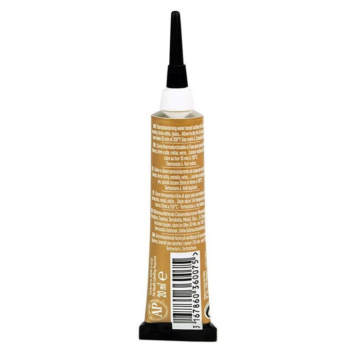 Paint for Porcelain - Pébéo - P150 - Gold Color - 20 Ml Tube - Superior Quality