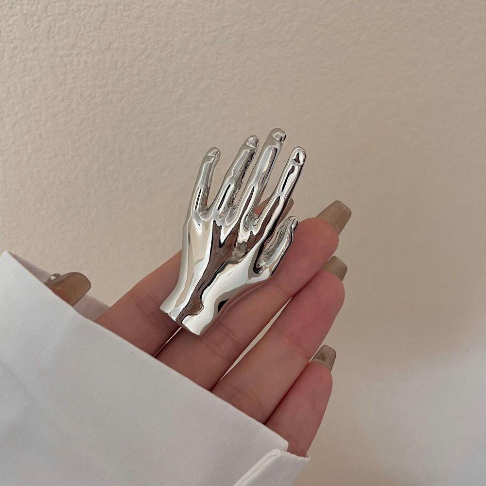 Korean Style Hand Shape Finger Buckle Zinc Zinc Alloy Gothic Rings Vintage Stereoscopic Rings Friend