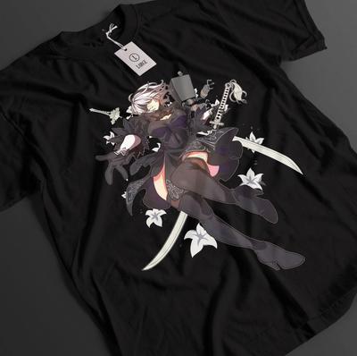 Camiseta Nier Automata YoRHa 2B Camiseta 9S Camiseta A2 Top Eve Nines Adam Camiseta Anime