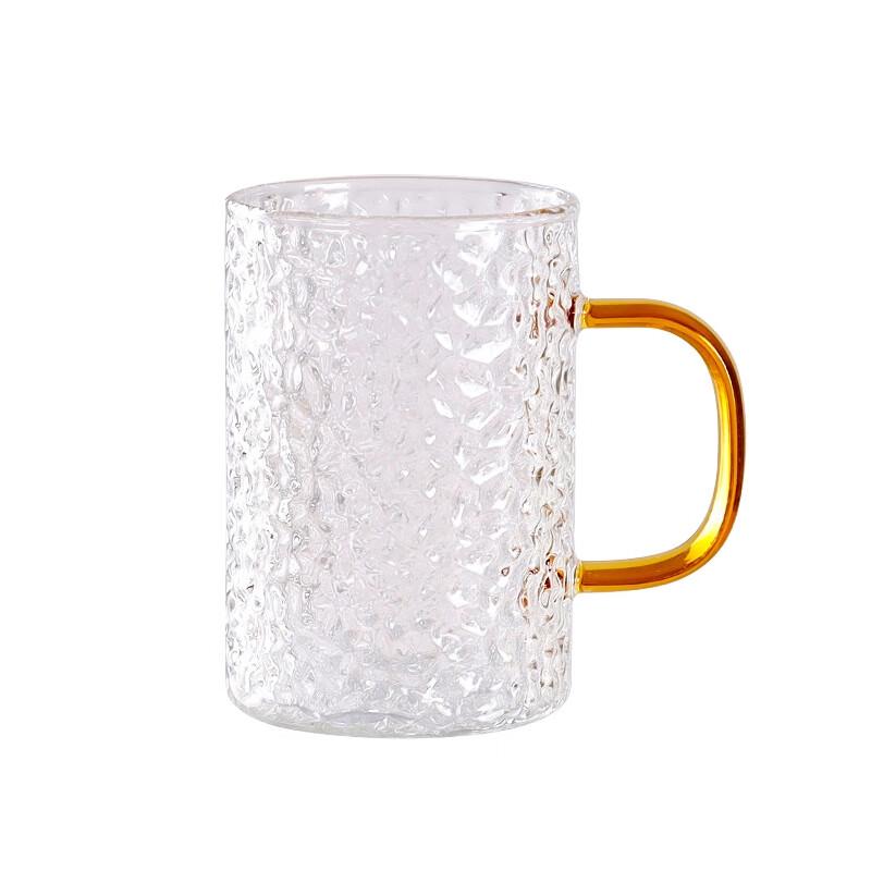 Hammered High Borosilicate Glass Mug with Handle