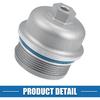 Engine Oil Filter Housing Cover Cap 12583470 for Chevrolet Camaro 3.6L 2010-2015 Metal Silver Tone
