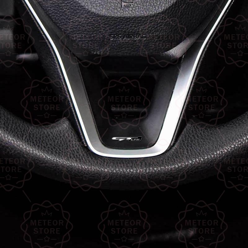 RAWN4 Car Nameplate GT Line Metal Badge Interior Steering Wheel Sticker Emblem For Kia Sorento Sportage Stinger Rio K5 K9 K7 K8 K3 K2