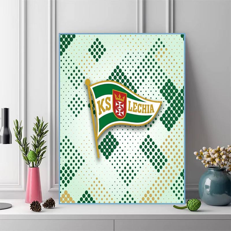 KS Lechia Gdańsk 100% Round Full Drill 5D DIY Diamond Painting Embroidery Cross Stitch Rhinestone Décor