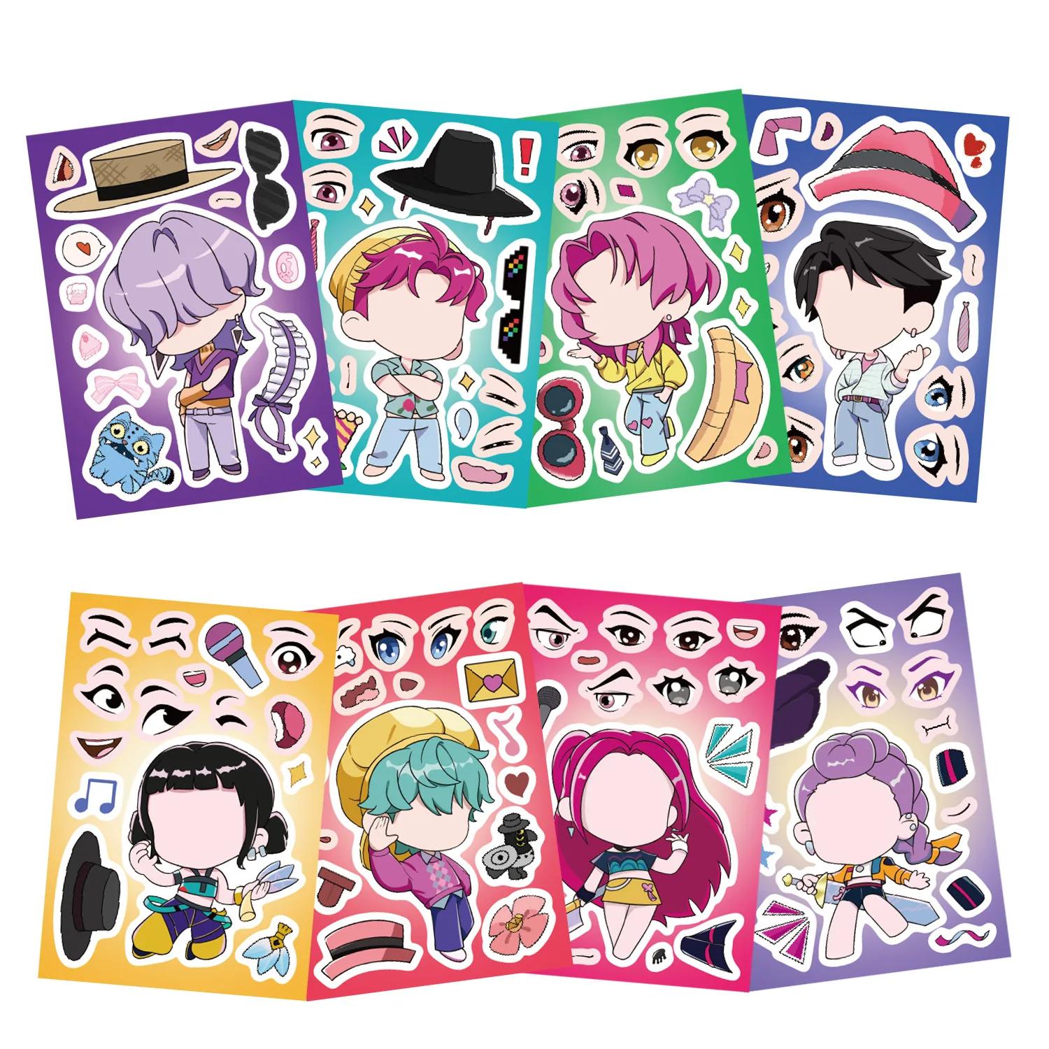 

8/16Sheets Kpop Demon Hunter Cartoon Decals Waterproof DIY Scrapbooking Stationery DIY Scrapbook Cute Sticker Gifts