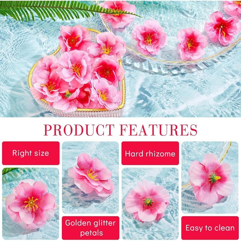 10/20/50Pcs 4cm Silk Plum Blossom Heads Artificial Cherry Blossom Flowers for Home Room Wedding Decor DIY Flowers Wall Accessory