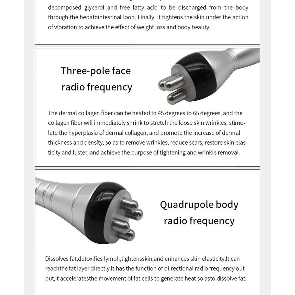 40K Ultrasonic Cavitation RF Machine for Body Facial Slimming Fat Reduction