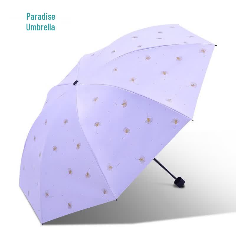 Heaven Umbrella Ginkgo Flying 3-Fold UV Sun/Rain Umbrella