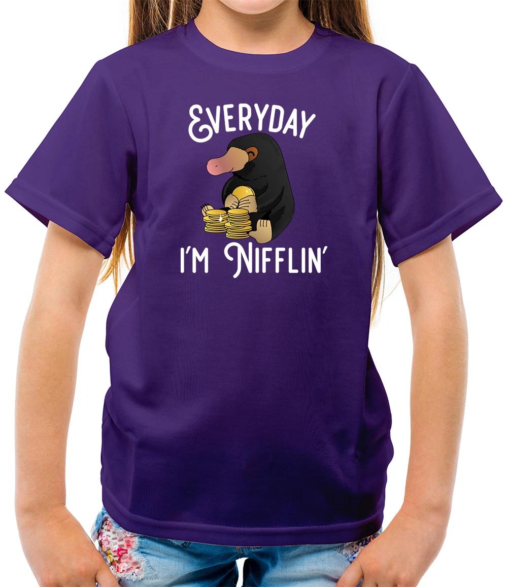 Everyday I m Nifflin - Kids T-Shirt - Film Movie Niffler Harry Love 100