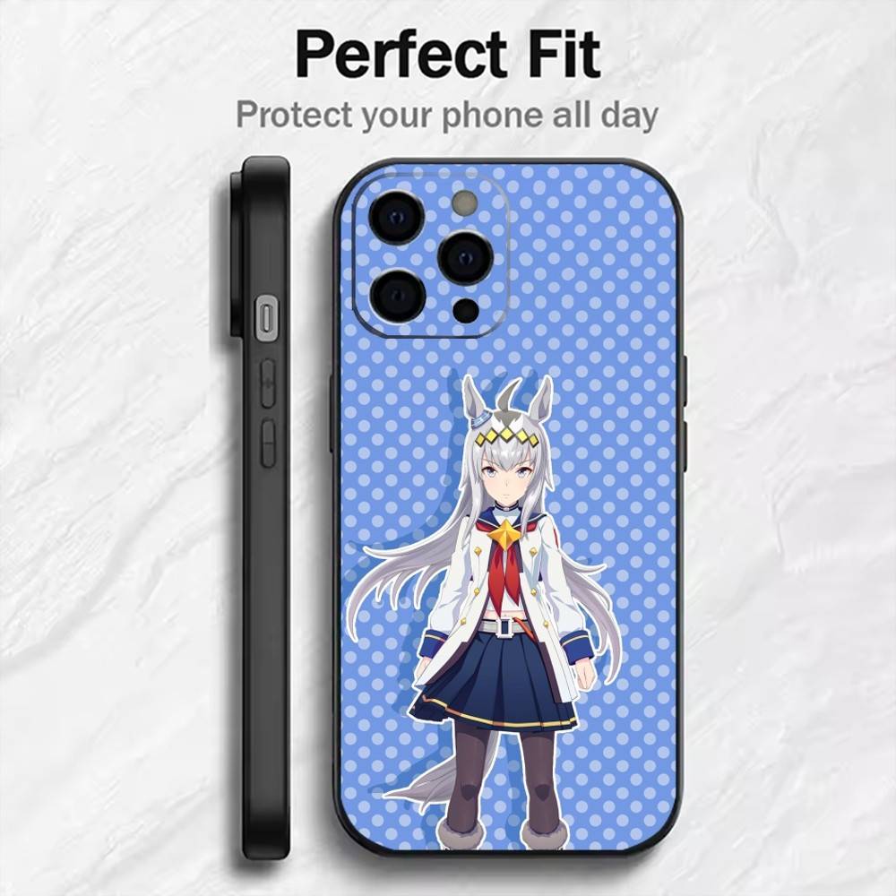 

U-Uma-Musume P-Pretty D-Derby Phone Case For iPhone17,16,15,14,13,12 Plus,Max Soft Silicone Black Cover iPhone15