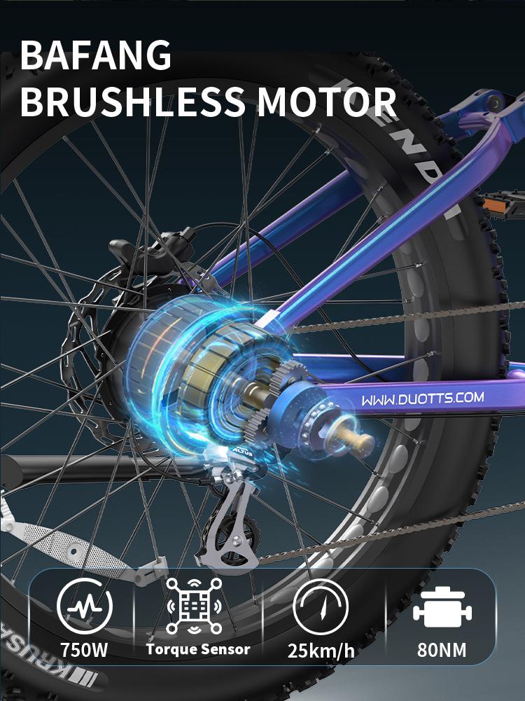 DUOTTS E26 Elektrofahrrad, Samsung 48V 20Ah Akku, Vollfederungssystem, 26-Zoll-Reifen, maximale Reichweite 60-120 km.