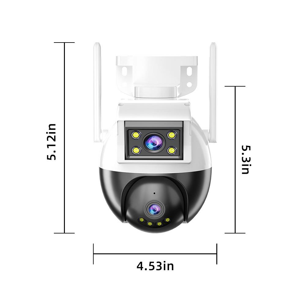 Dual-Image Wireless PTZ Surveillance Camera with Binocular Linkage for Outdoor Home Monitoring