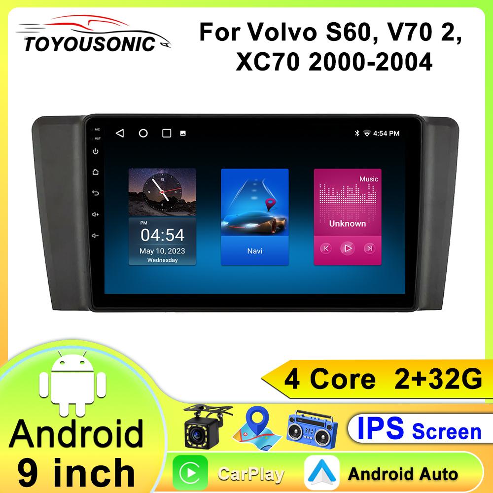 

Toyousonic Car Video Player for Volvo XC70 2000-2004 GPS Navigation Built-in Dsp Carplay Autoradio Android Head Unit 4core-2+32g