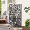 Privacy Screen Black 100 X 50 X 180 Cm Steel