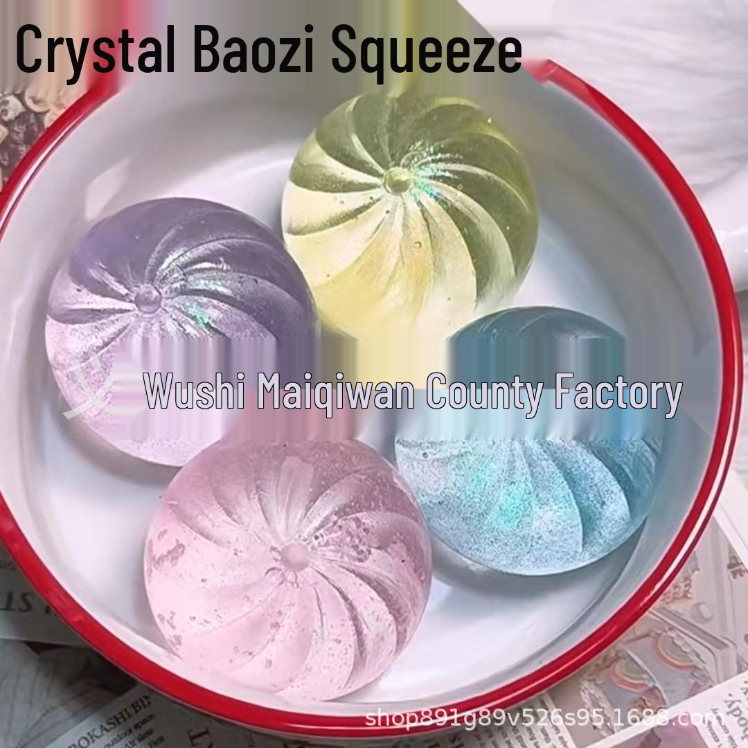 

Stress Relief Crystal Water-Injected Squeeze Toy for Kids, Simulated Prank Dango