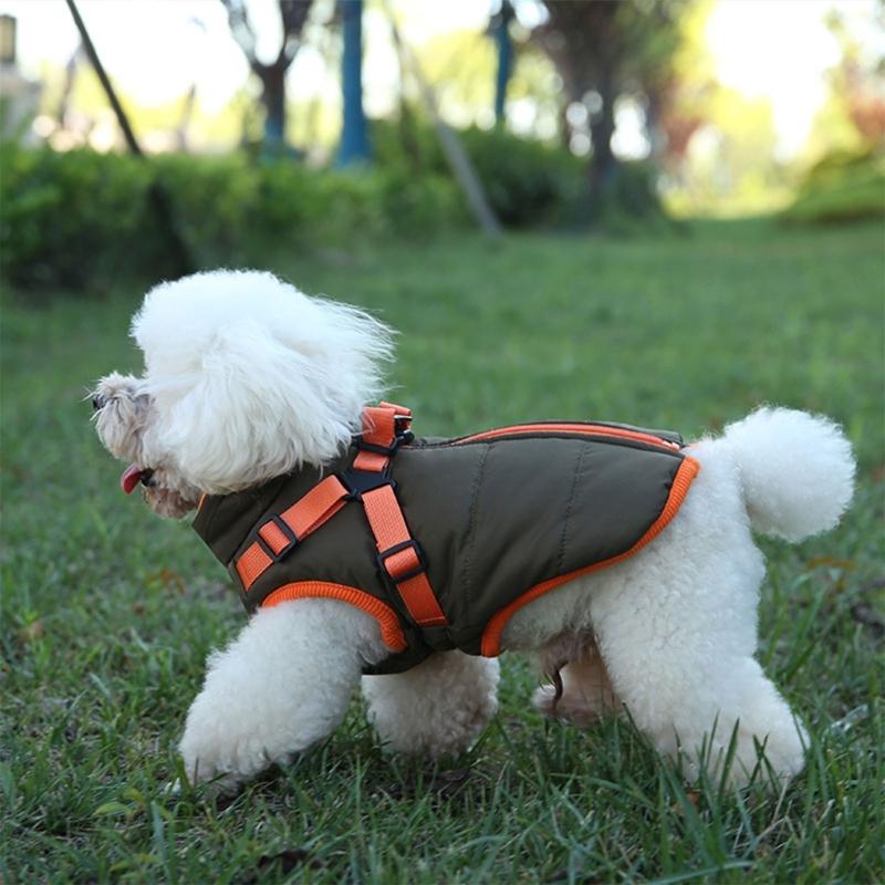 Pet Dog Coat Clothes Windproof Dog Snowsuit Thicken Wind Resist Coat