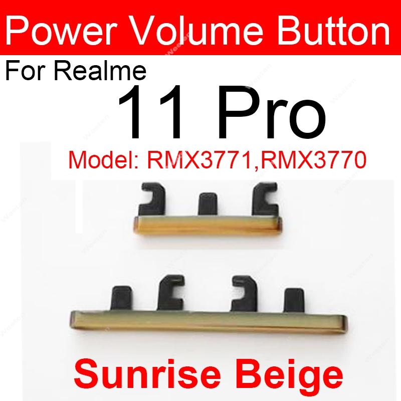 Power-Lautstärketasten für Realme 11 11X Pro 11Pro Plus 5G Power-Lautstärketasten Power-Lautstärketaste Seitenknopf Flexkabel Teile