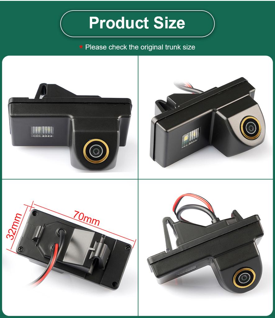 AHD1080P 1000TVL Starlight Night Vision Waterproof Vehicle Plate Reverse Backup Camera For Toyota Land Cruiser Prado 2012-2014