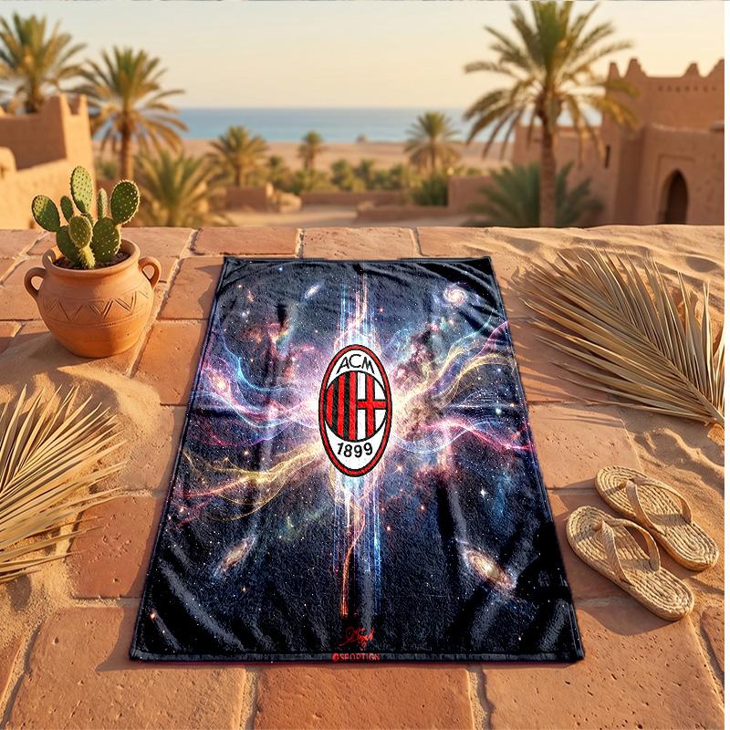 AC Milan Print Microfiber Beach Towel Quick Dry Absorbent Large Towel For Beach Swimming Travel